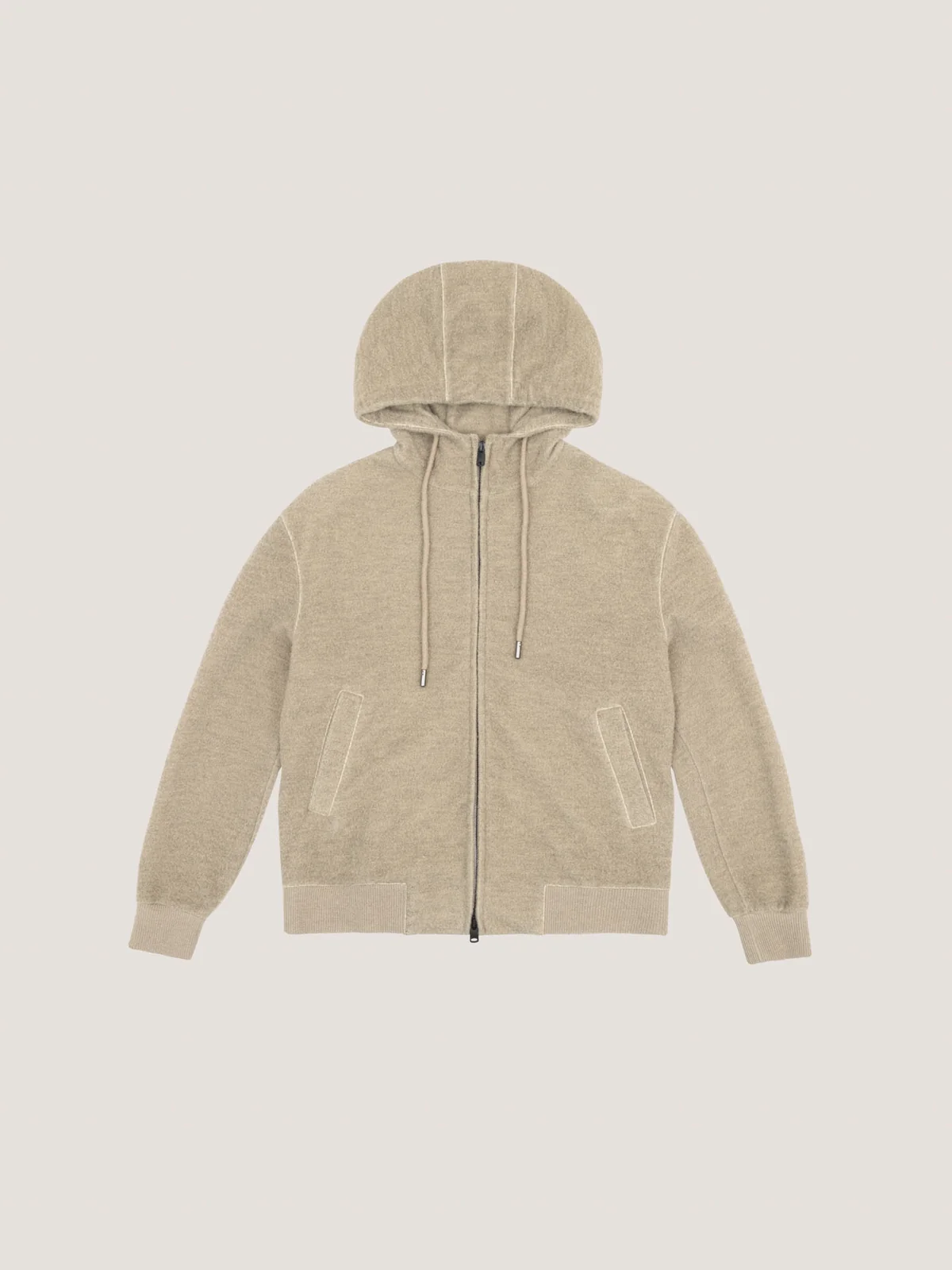 CN5545-Rubber Felpa full zip jersey bouclè Circolo
