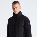 HOLZER SJR BMAT 01 Giacca in doppio materiale con trapunta geometrica