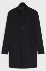 Cappotto slim fit in tessuto italiano con colletto rialzato Hugo Boss - immagine 2