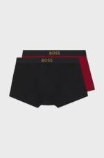 Boxer corti in cotone a coste in confezione da due in cofanetto regalo Hugo Boss - immagine 2